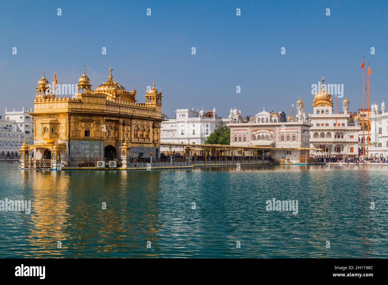 Temple d'Or Harmandir Sahib à Amritsar, État du Pendjab, Inde Banque D'Images