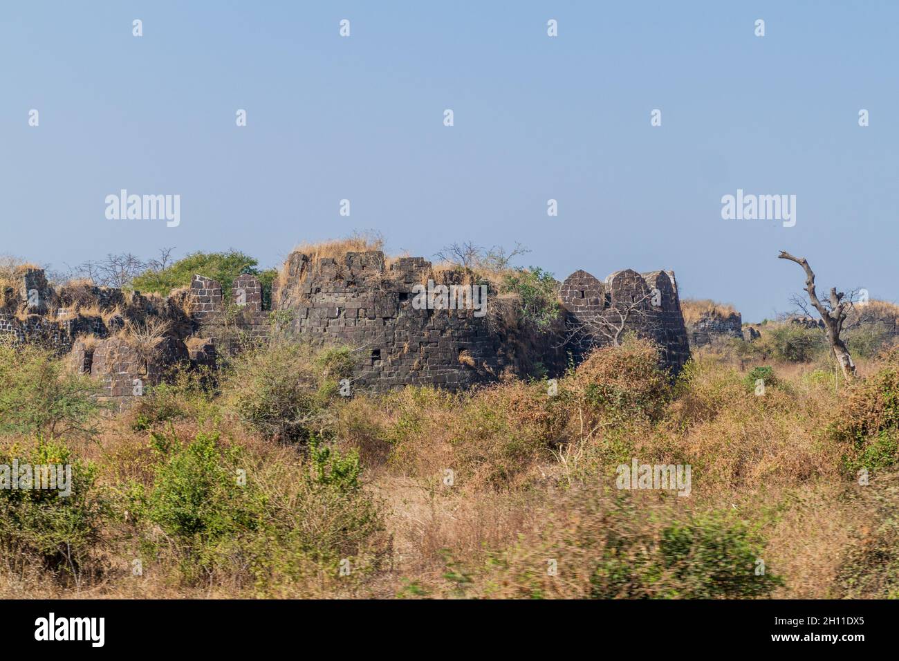 Ruines du fort de Daulatabad dans l'État de Maharasthra, en Inde Banque D'Images