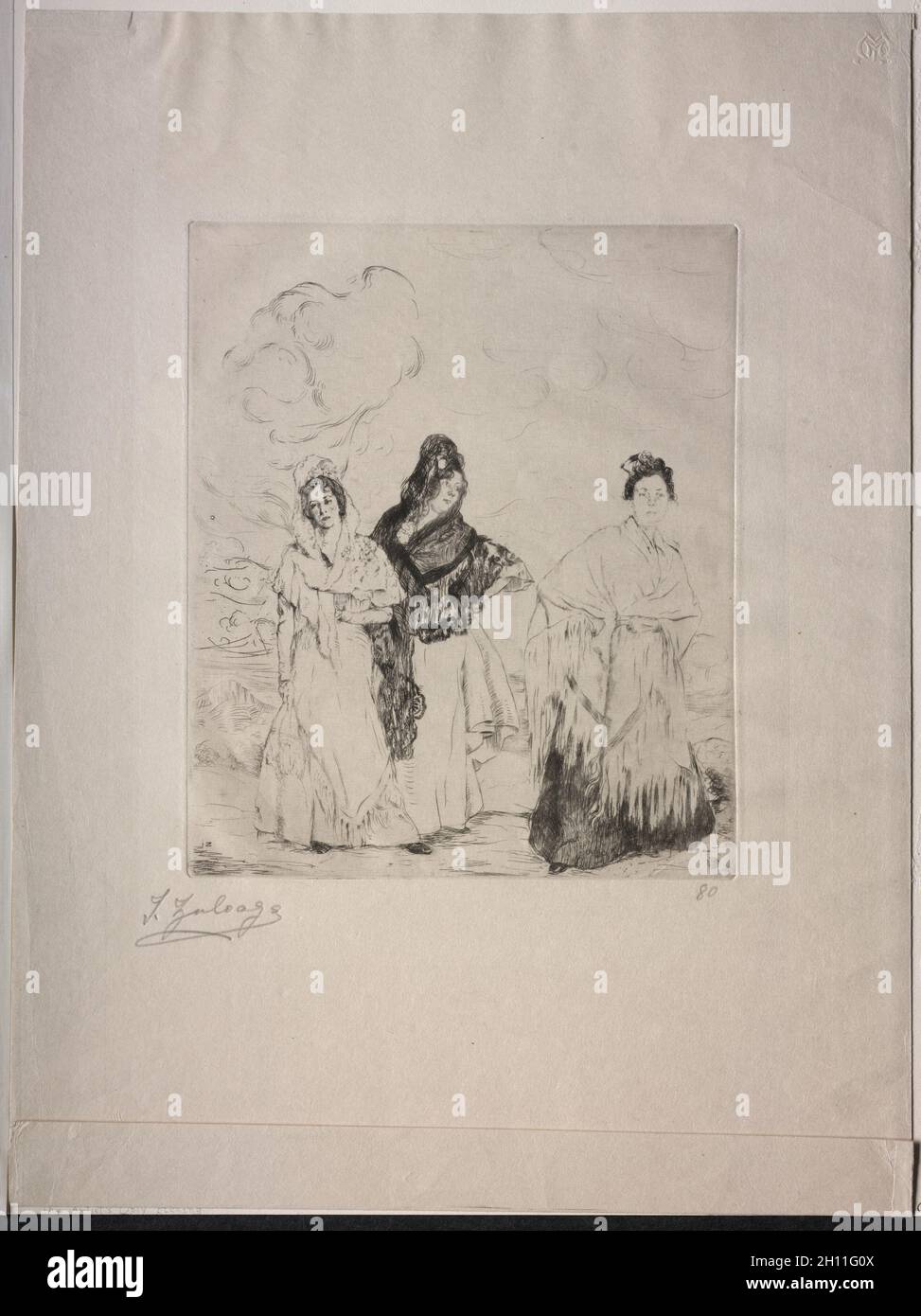 Manolas, 1899.Ignacio Zuloaga (espagnol, 1870-1945).Gravure ; Banque D'Images
