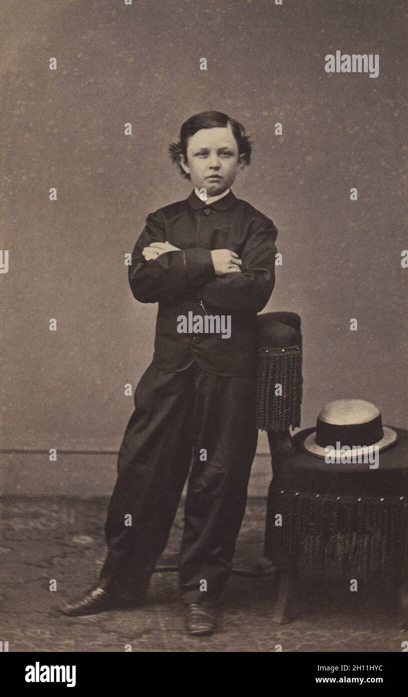 Thomas 'TAD' Lincoln (1853-1871), fils du président américain Abraham Lincoln et de Mary Todd Lincoln, Portrait intégral, 1865 Banque D'Images