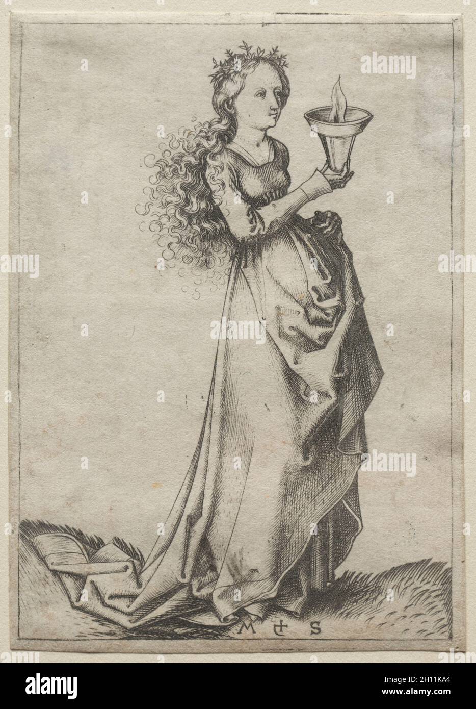La première Vierge de Sage, 1469-79.Martin Schongauer (allemand, c.1450-1491).Gravure ; Banque D'Images