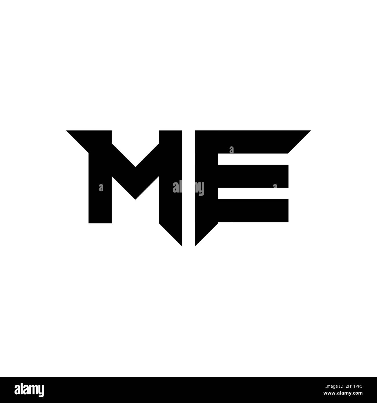 ME Monogram logo lettre avec simple style moderne modèle de conception vecteur isolé sur fond blanc Illustration de Vecteur