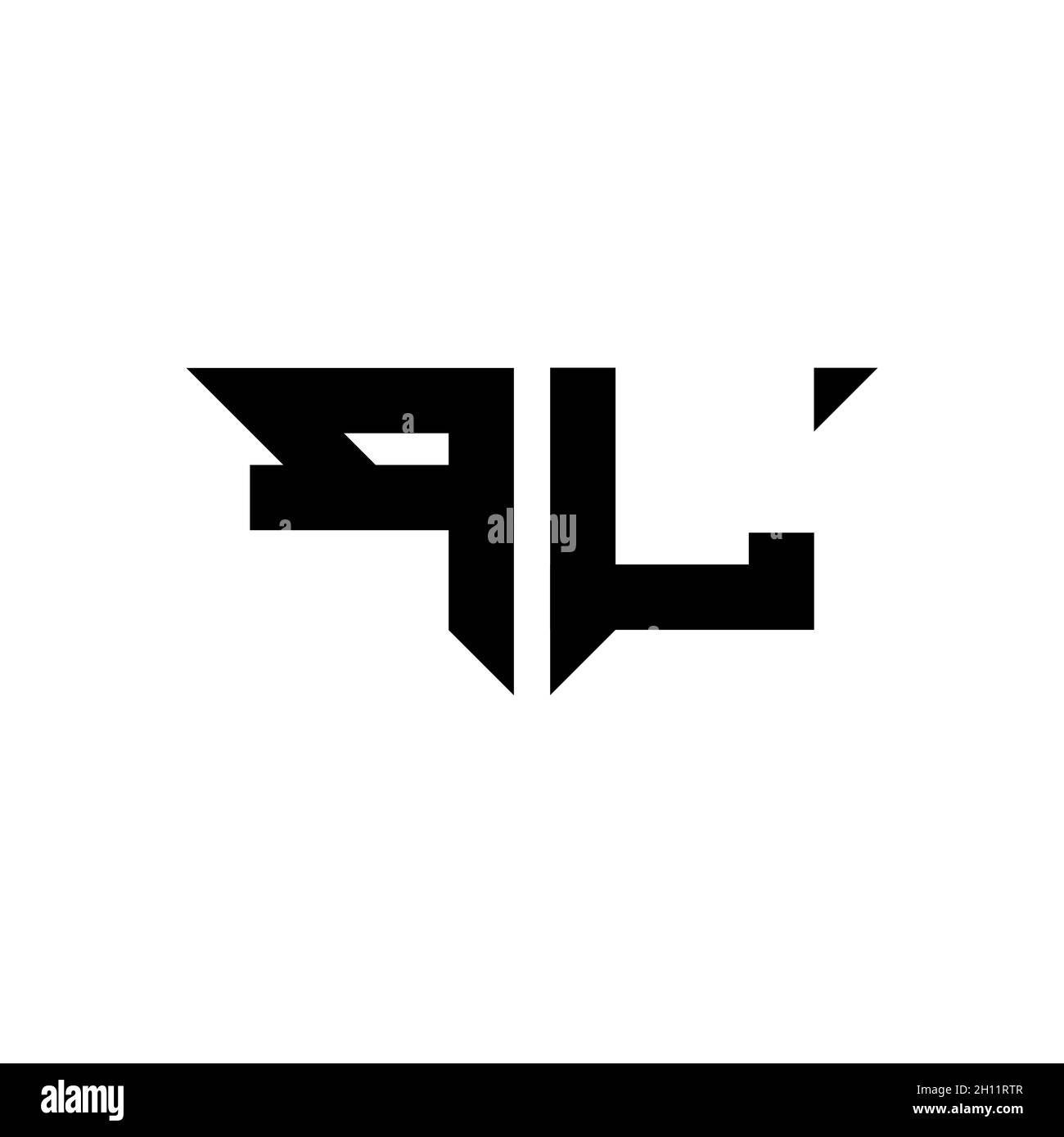 PL Monogram logo lettre avec simple style moderne modèle de conception vecteur isolé sur fond blanc Illustration de Vecteur