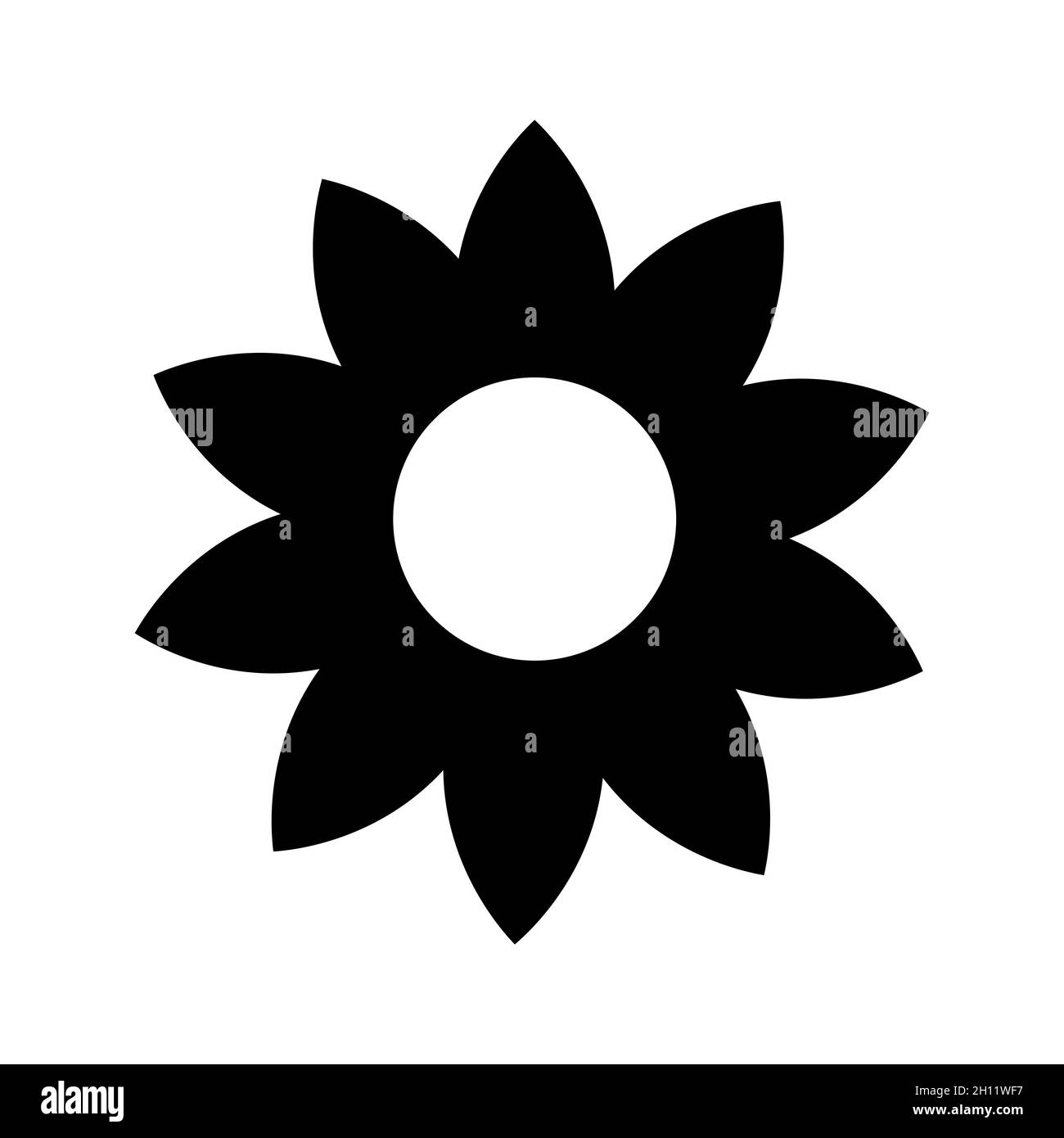Vecteur de signe de fleur.Symbole de ressort pour la conception.Logo de plante, emblème.Icône de fleur dans un style plat tendance isolé sur fond blanc. Illustration de Vecteur