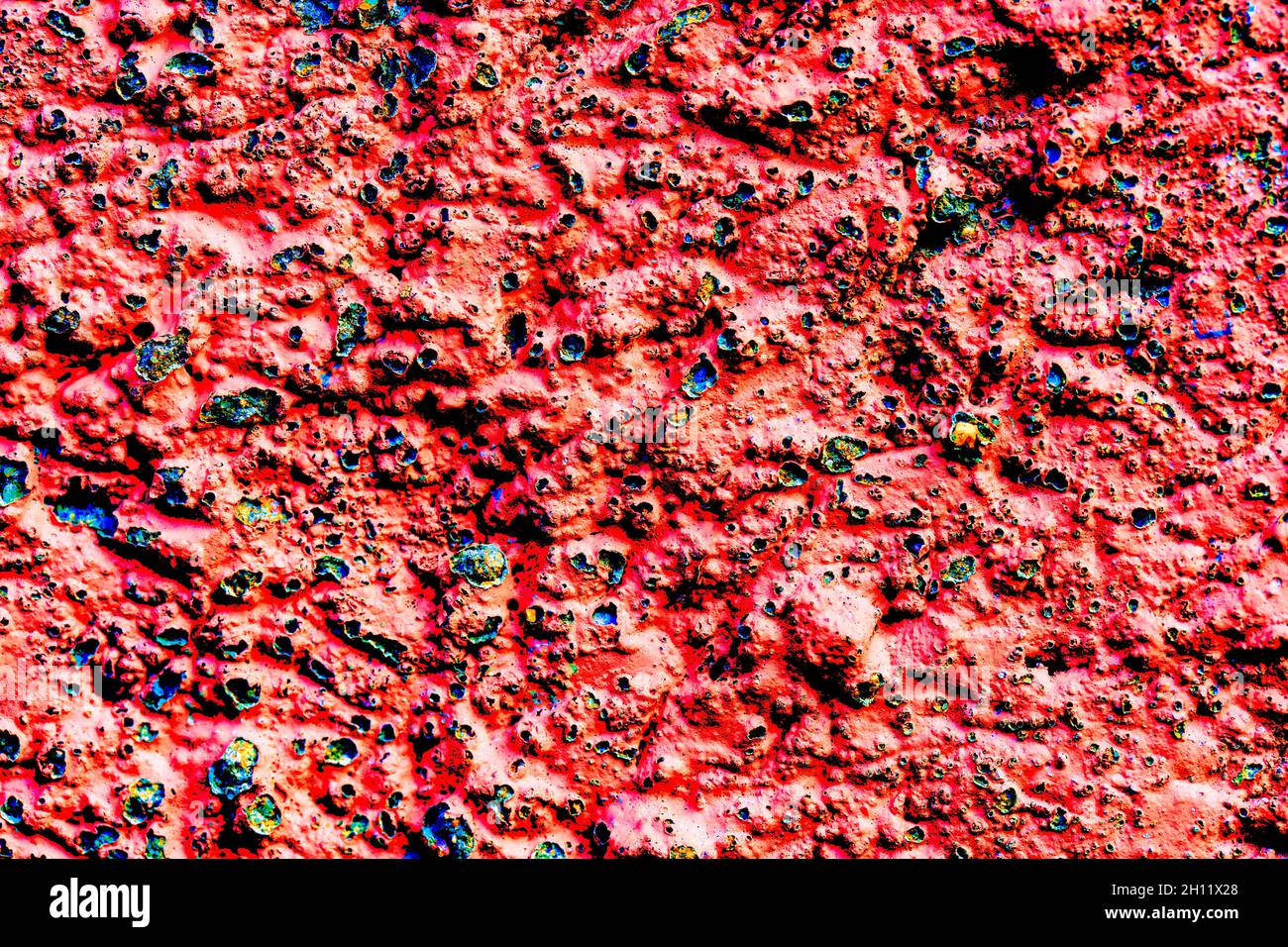 Un arrière-plan ou une texture abstrait ou de science-fiction aux couleurs psychédéliques Banque D'Images