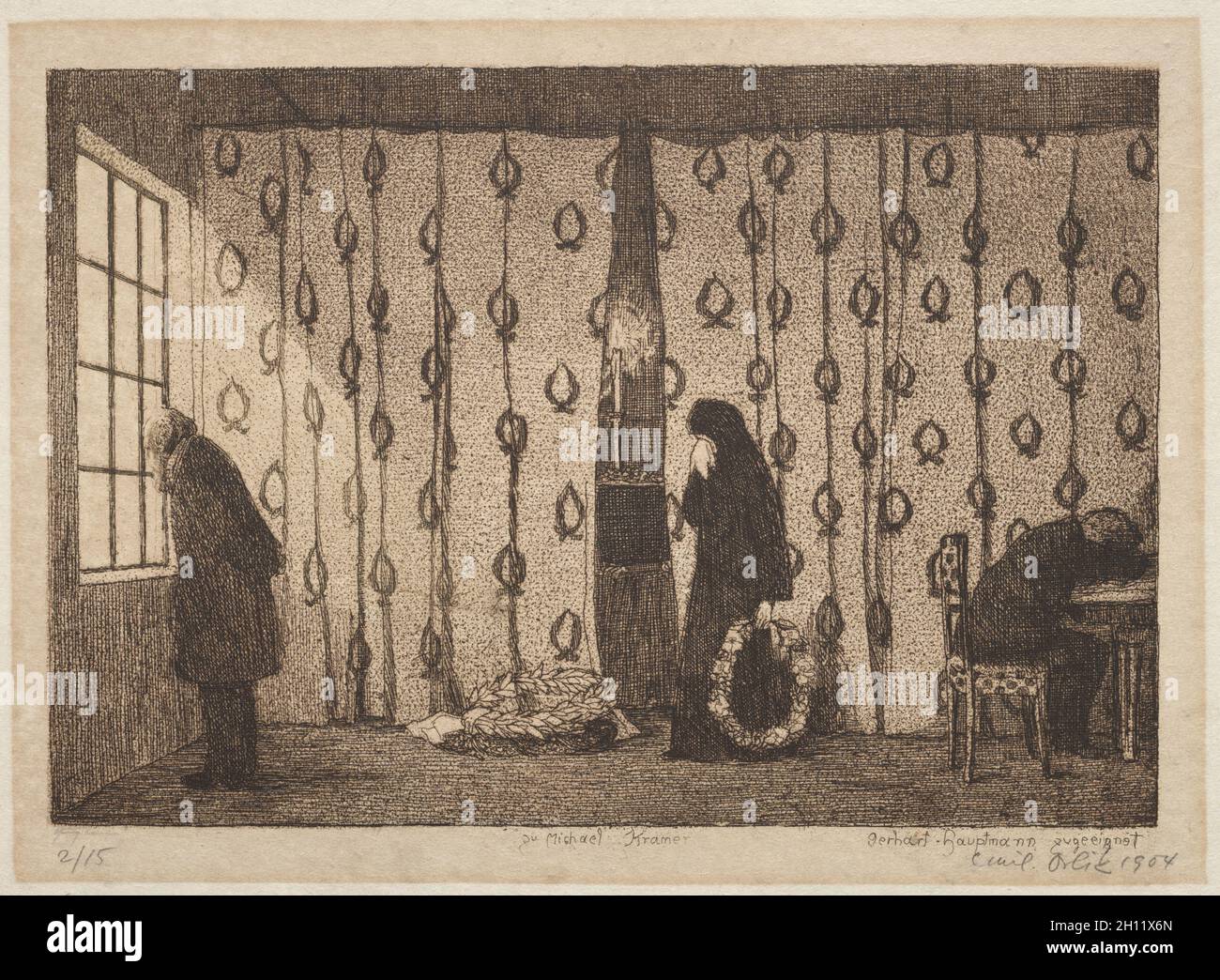 Pour Michael Kramer.Emil Orlik (tchèque, 1870-1932).Gravure ; Banque D'Images