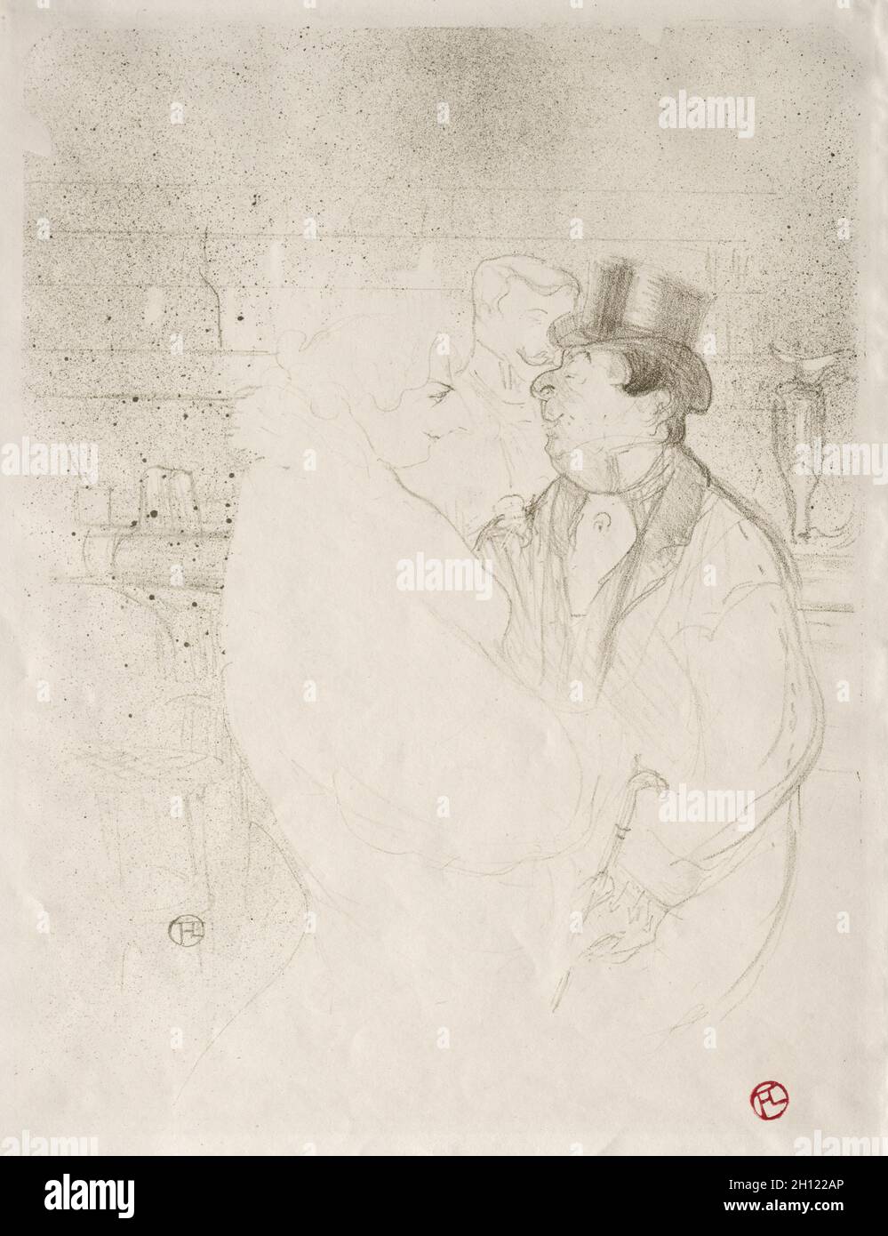 IDA Heath au Barreau, 1894.Henri de Toulouse-Lautrec (français, 1864-1901).Lithographie; Banque D'Images