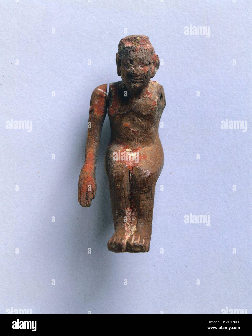 Rameur modèle ( ?), 2040-1648 BC. L'Égypte, Meir ( ?), Moyen Empire, 2040-1648 avant JC. Tamaris peint ; total : 5,4 x 1,9 x 3 cm (2 1/8 x 3/4 x 1 3/16 in.). Banque D'Images