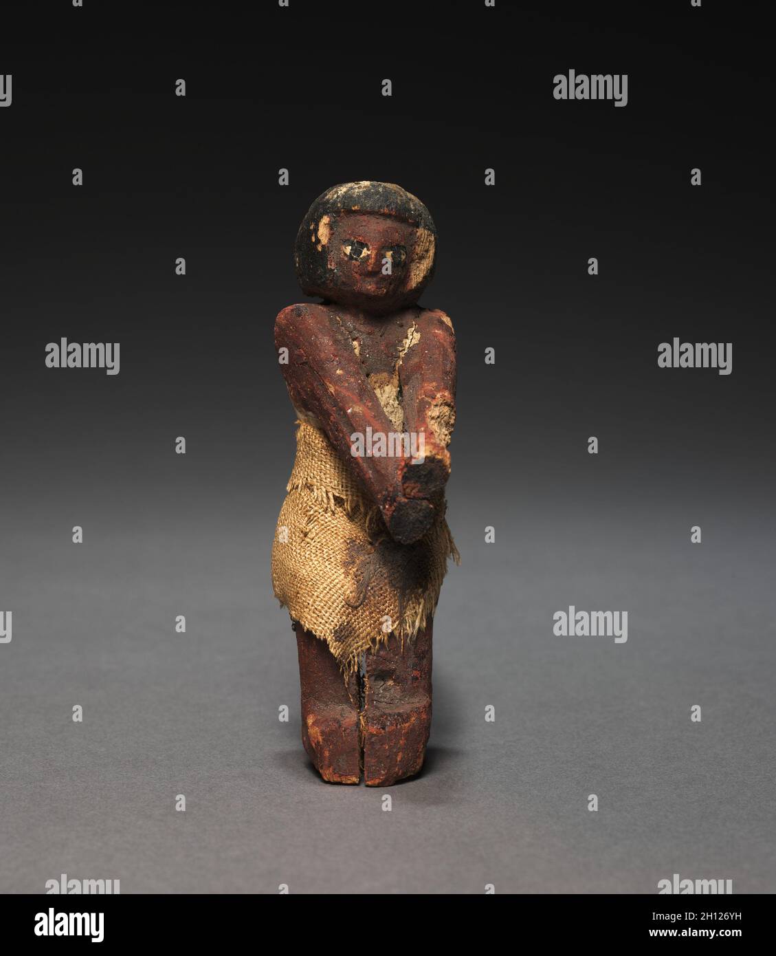 Modèle assis Marin, c. 2000-1000 BC. L'Égypte, l'Empire du milieu, fin 11 (dynastie 2040-1980 av. J.-C.) jusqu'au début 12 (C.-B. 1980-1951 Dynastie). Sycamore fig peinte ; moyenne : 11 cm (4 5/16 in.). Banque D'Images
