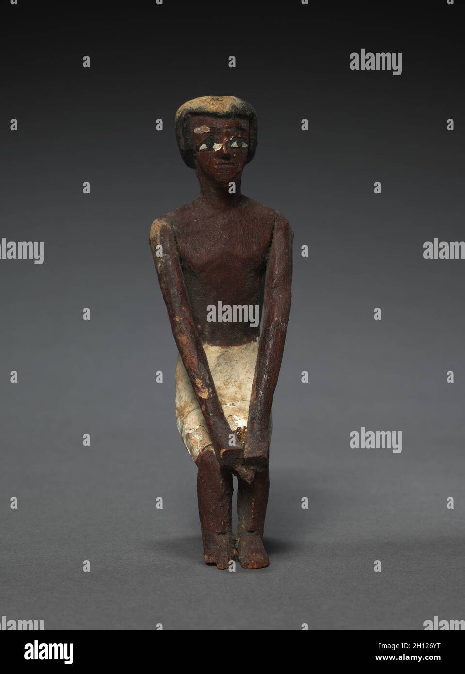 Modèle assis Marin, c. 2000-1000 BC. L'Égypte, l'Empire du milieu, fin 11 (dynastie 2040-1980 av. J.-C.) jusqu'au début 12 (C.-B. 1980-1951 Dynastie). Sycamore fig peinte ; moyenne : 11 cm (4 5/16 in.). Banque D'Images