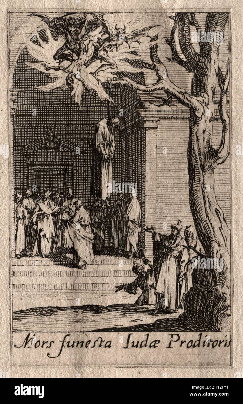 Le martyre des Apôtres: La mort de Judas, ca.1632. Jacques Callot (français, 1592-1635).Gravure ; Banque D'Images