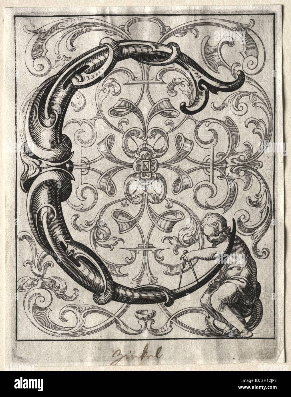 Nouveau livret ABC : C, 1627.Lucas Kilian (allemand, 1579-1637).Gravure ; Banque D'Images