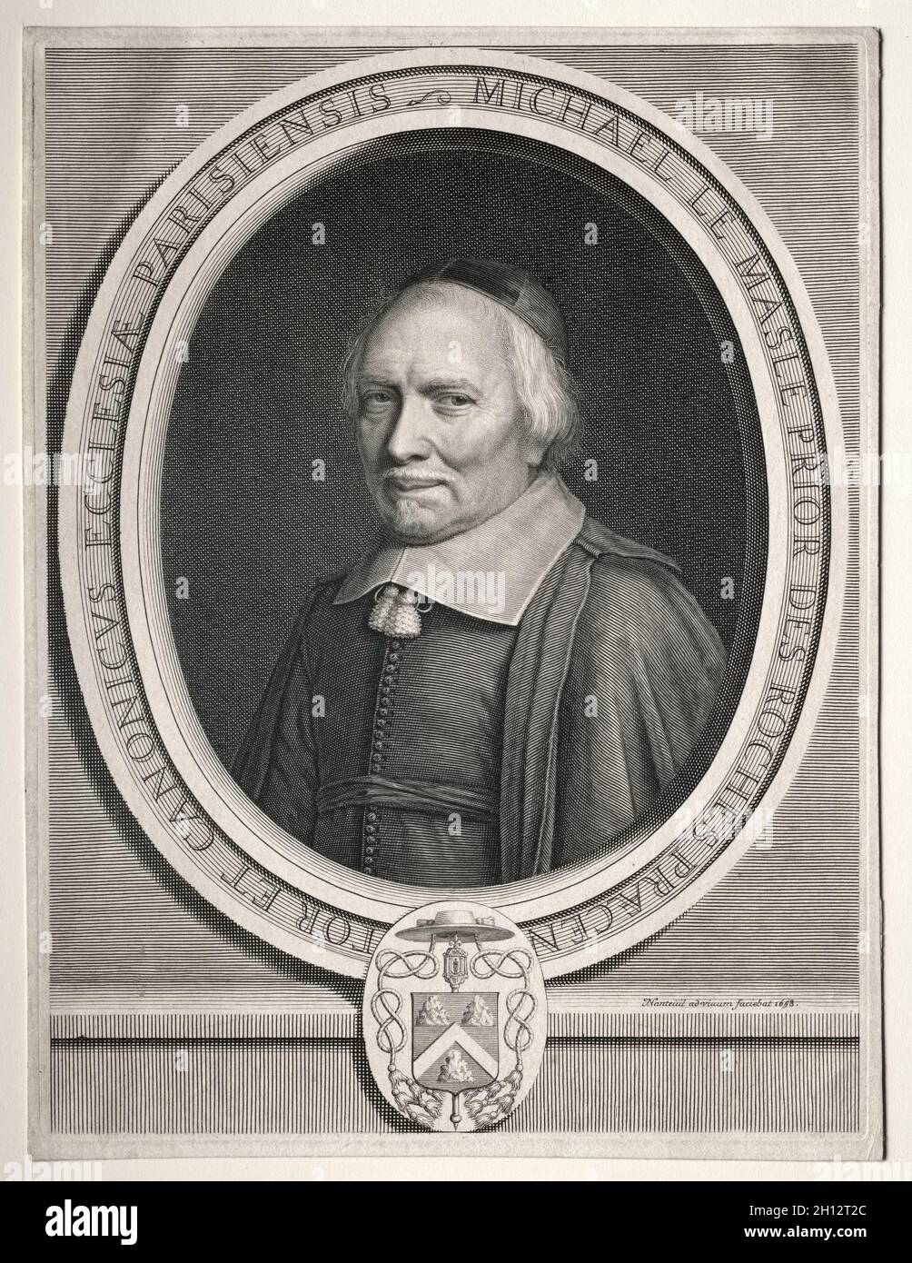 Michel le Masle, 1658.Robert Nanteuil (français, 1623-1678).Gravure ; Banque D'Images
