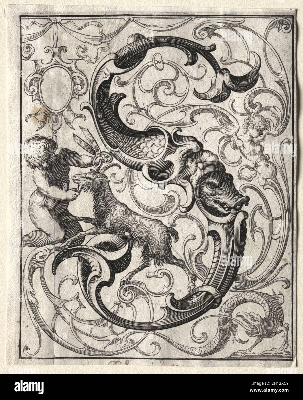 Nouveau livret ABC : s, 1627.Lucas Kilian (allemand, 1579-1637).Gravure ; Banque D'Images