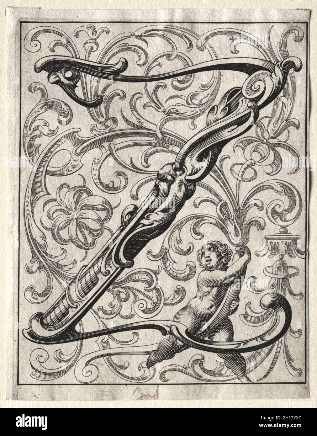 Nouveau livret ABC : Z, 1627.Lucas Kilian (allemand, 1579-1637).Gravure ; Banque D'Images