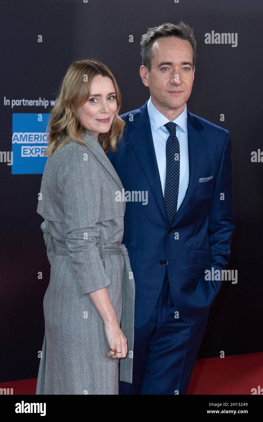 Londres, Royaume-Uni.15 octobre 2021.Keeley Hawes et Matthew MacFadyen assistent à la première succession dans le cadre du 65e Festival du film BFI de Londres au Royal Festival Hall de Londres, en Angleterre, le 15 octobre 2021.Photo d'Aurore Marechal/ABACAPRESS.COM crédit: Abaca Press/Alay Live News Banque D'Images