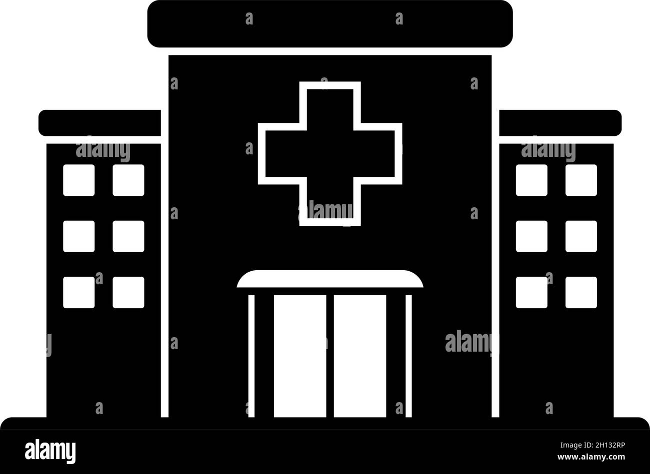 Illustration vectorielle de modèle de conception d'icône d'hôpital isolée Illustration de Vecteur