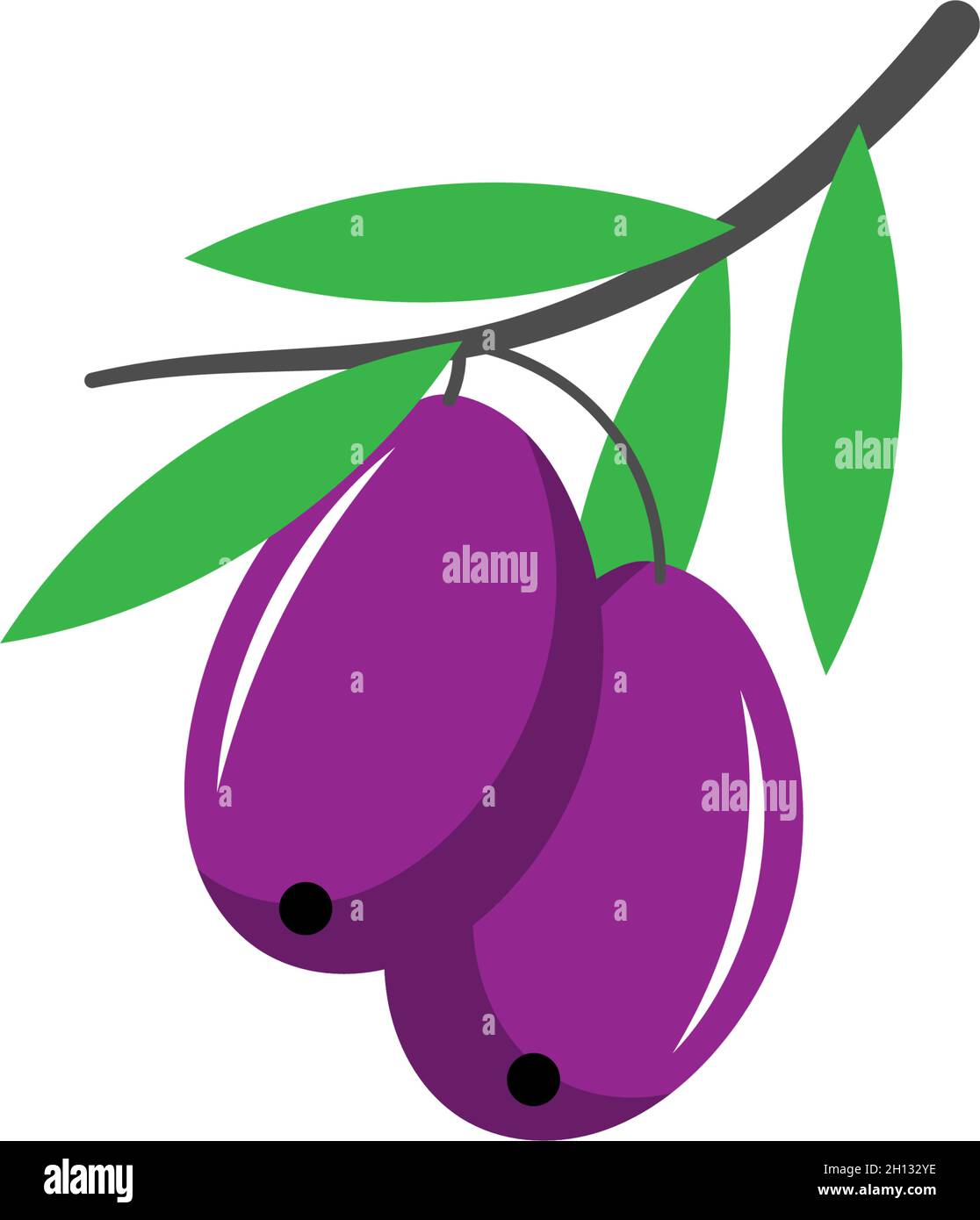 Violet olive fruit icône modèle illustration vecteur isolé Illustration de Vecteur