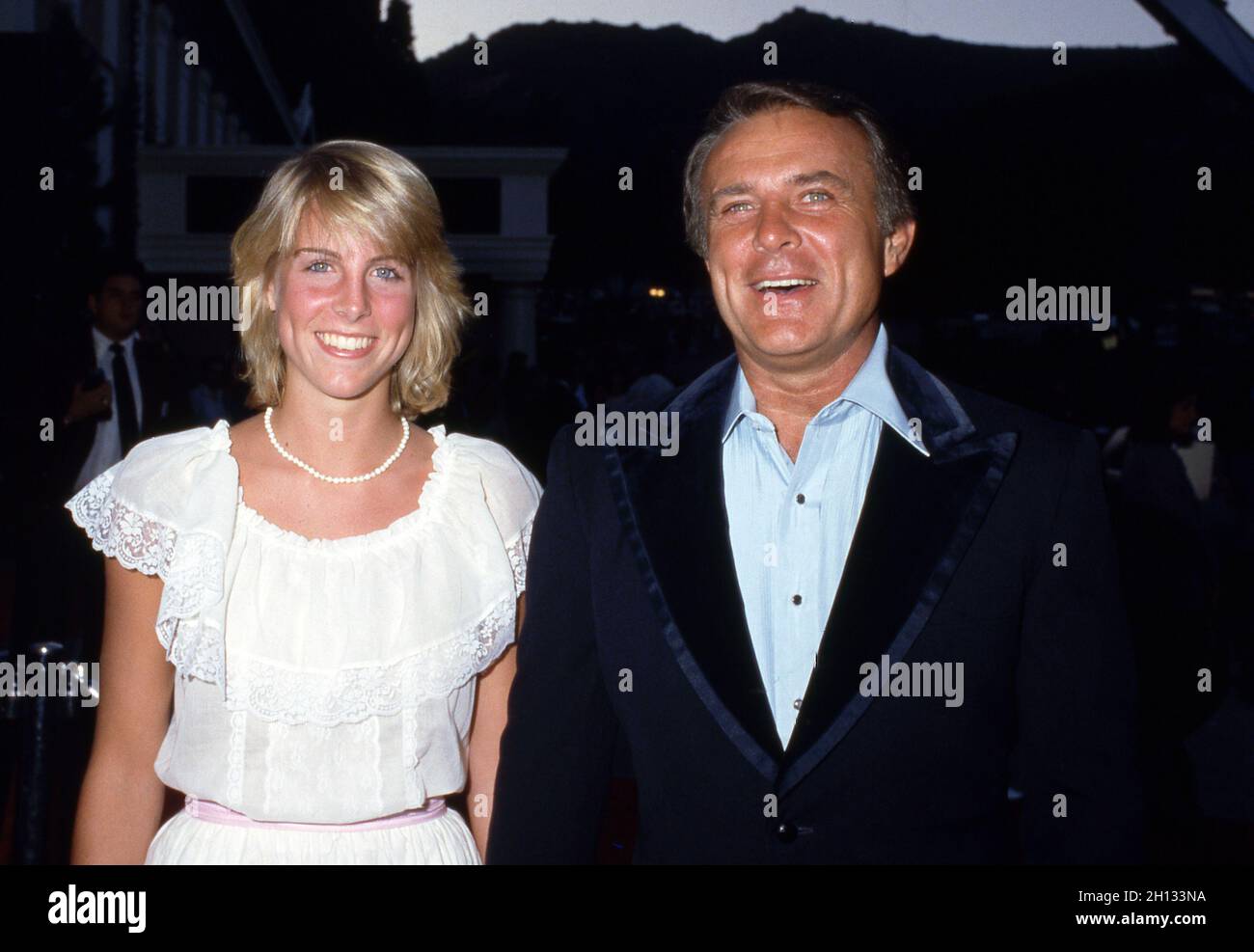 Robert Conrad et sa fille Christy Conrad Circa années 80 crédit : Ralph  Dominguez/MediaPunch Photo Stock - Alamy