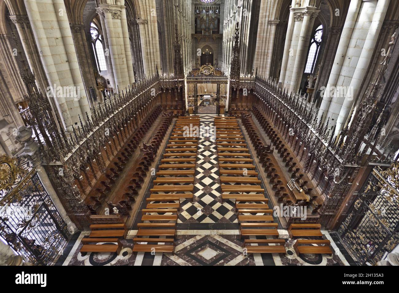 FRANCE - PICARDIE - SOMME (80) - AMIENS : CATHÉDRALE NOTRE DAME (PATRIMOINE MONDIAL DE L'UNESCO) Banque D'Images