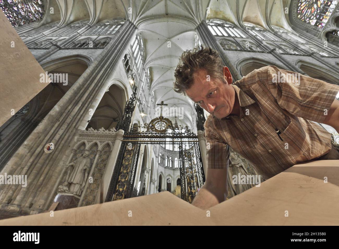 FRANCE - PICARDIE - SOMME (80) - AMIENS : CATHÉDRALE NOTRE DAME (PATRIMOINE MONDIAL DE L'UNESCO) Banque D'Images