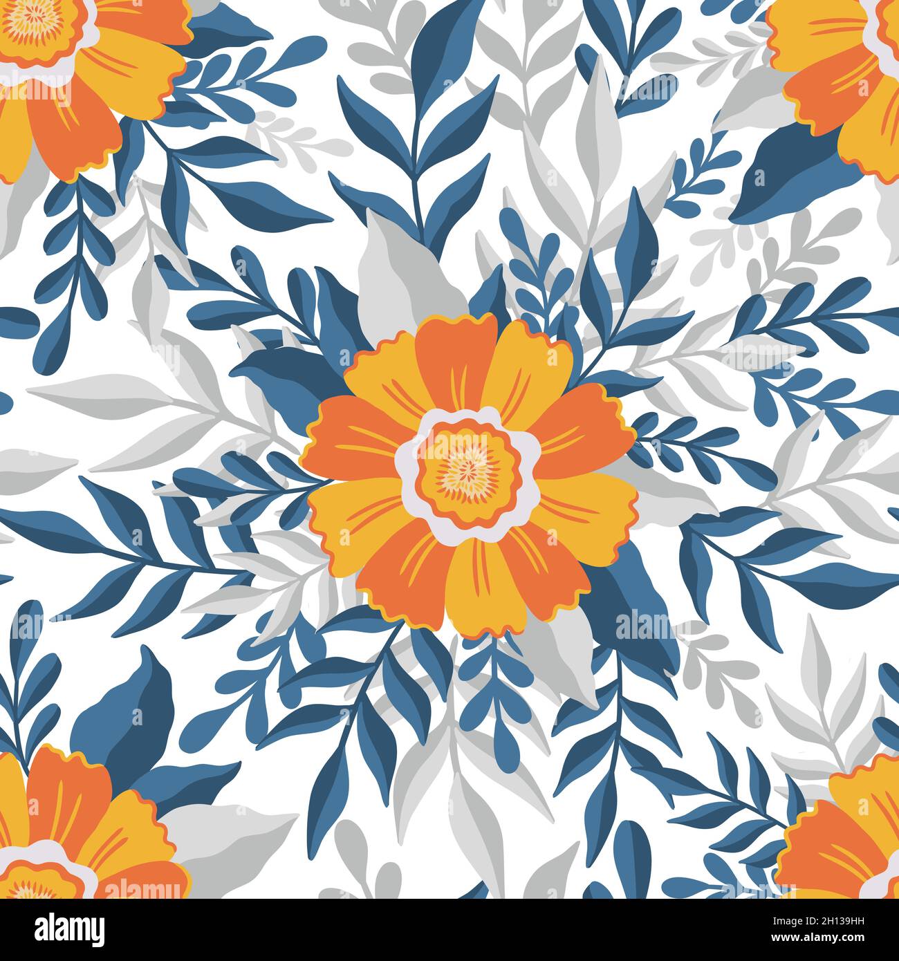 Motif fleuri sans couture.élégant motif floral.imprimé botanique. Imprimé mode. Illustration de Vecteur