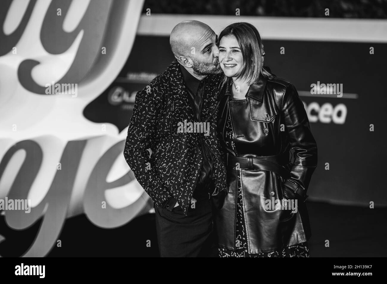 Giuliano Sangiorgi assistant au tapis rouge pour les yeux de Tammy Faye au 16e Festival du film de Rome Banque D'Images