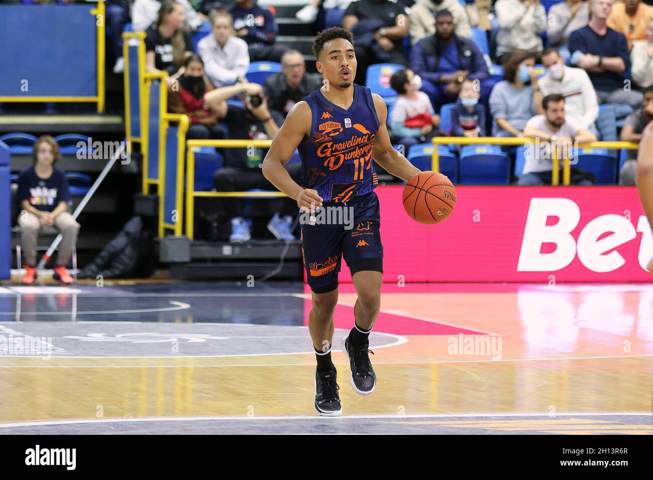 Levallois, France.15 octobre 2021.Brandon TAYLOR (11) de BCM Gravelines lors du championnat français, BetClic Elite Basketball match entre Metropolitans 92 et BCM Gravelines-Dunkerque le 15 octobre 2021 au Palais des Sports Marcel Cerdan à Levallois, France - photo Ann-Dee Lamour / CDP MEDIA / DPPI crédit: DPPI Media/Alay Live News Banque D'Images