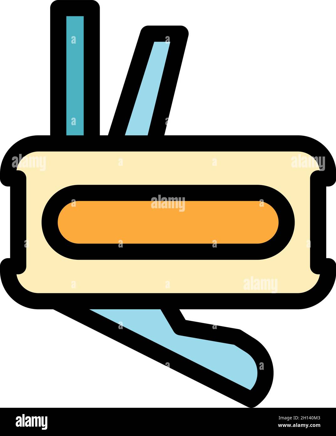 Icône de couteau MultiTool.Outline MultiTool couteau vecteur icône couleur isolé plat Illustration de Vecteur