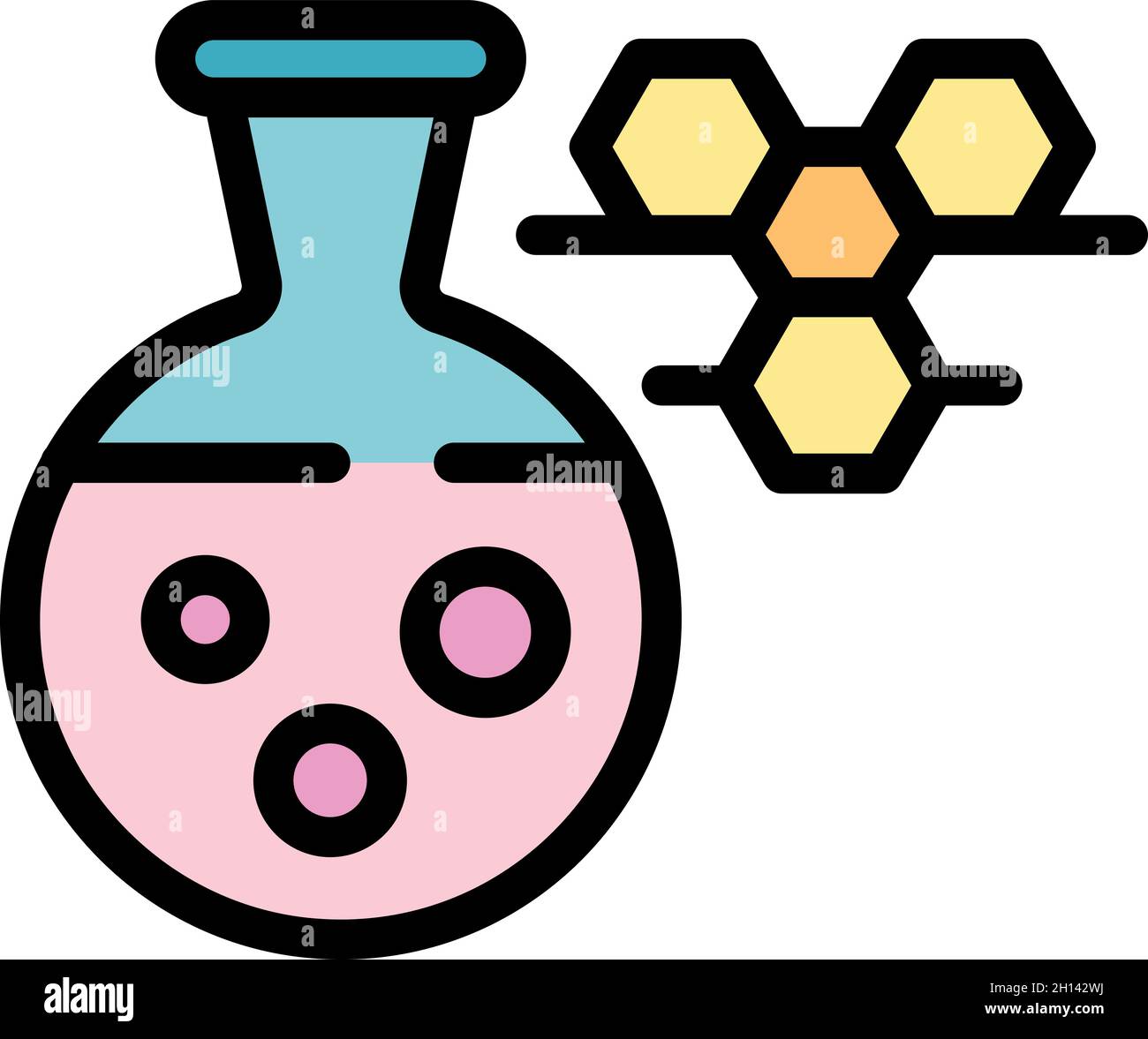 Icône nano-flacon.Outline Nano flacon vecteur icône couleur plat isolé Illustration de Vecteur