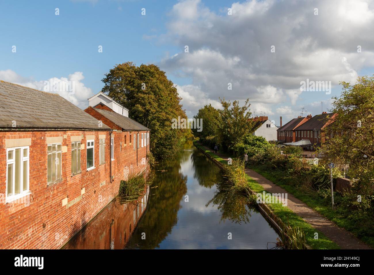 Le canal de Chesterfield à Worksop Banque D'Images