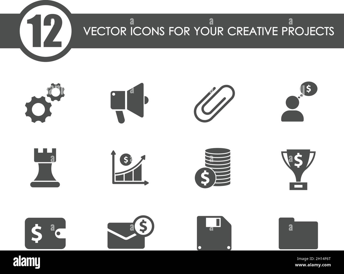 Business icon set Illustration de Vecteur
