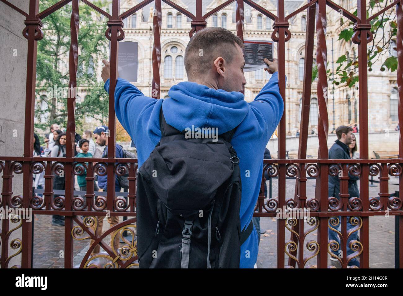 Londres, Angleterre, Royaume-Uni 16 octobre 2021 manifestation contre le confinement et la vaccination.Des gens pour les gens.Près de deux cents manifestants se sont rassemblés à Hyde Park pour protester contre les passeports Covid et la vaccination des enfants Banque D'Images