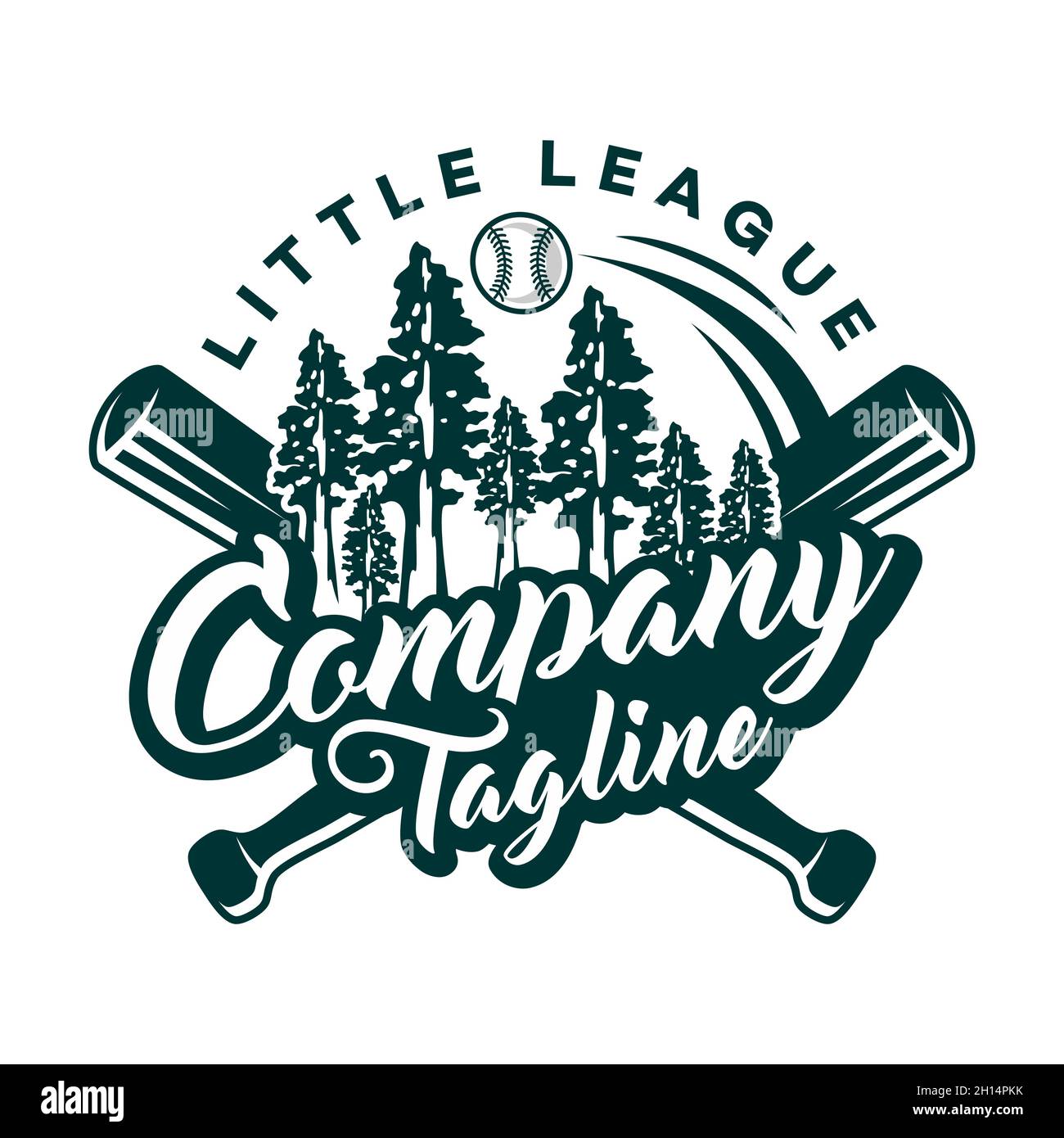 Écusson de la ligue de baseball avec nature.Illustration vectorielle Illustration de Vecteur