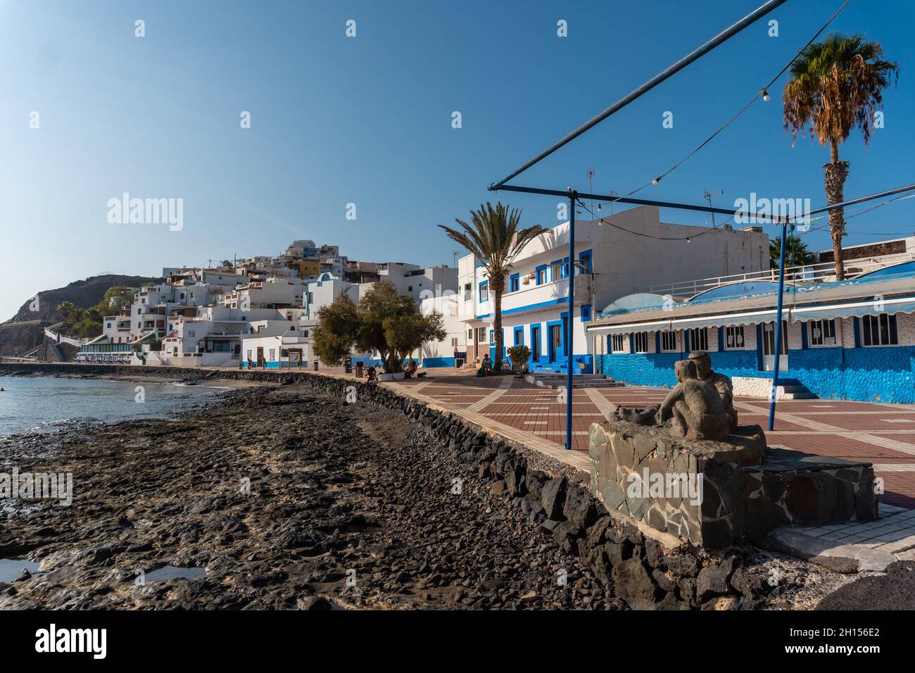 Belle ville côtière de Las Playitas, côte est de Fuerteventura, îles Canaries, Espagne Banque D'Images