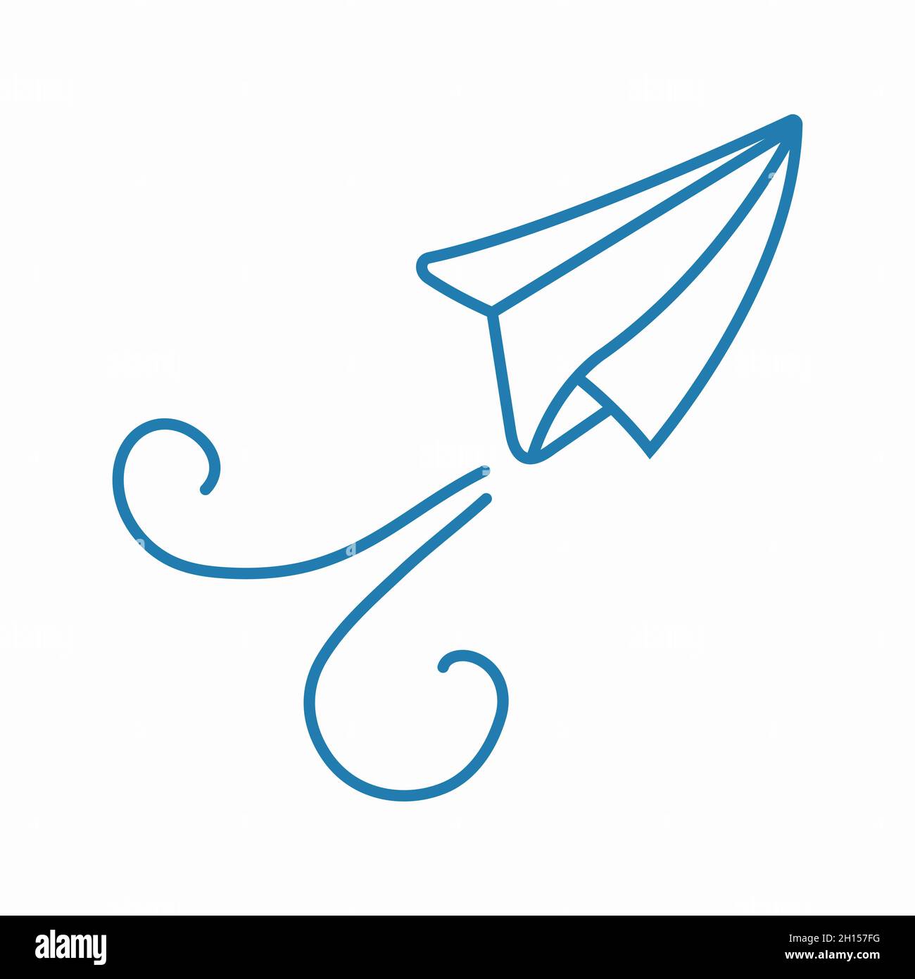 Plan en papier, dessin d'avion simple Illustration de Vecteur