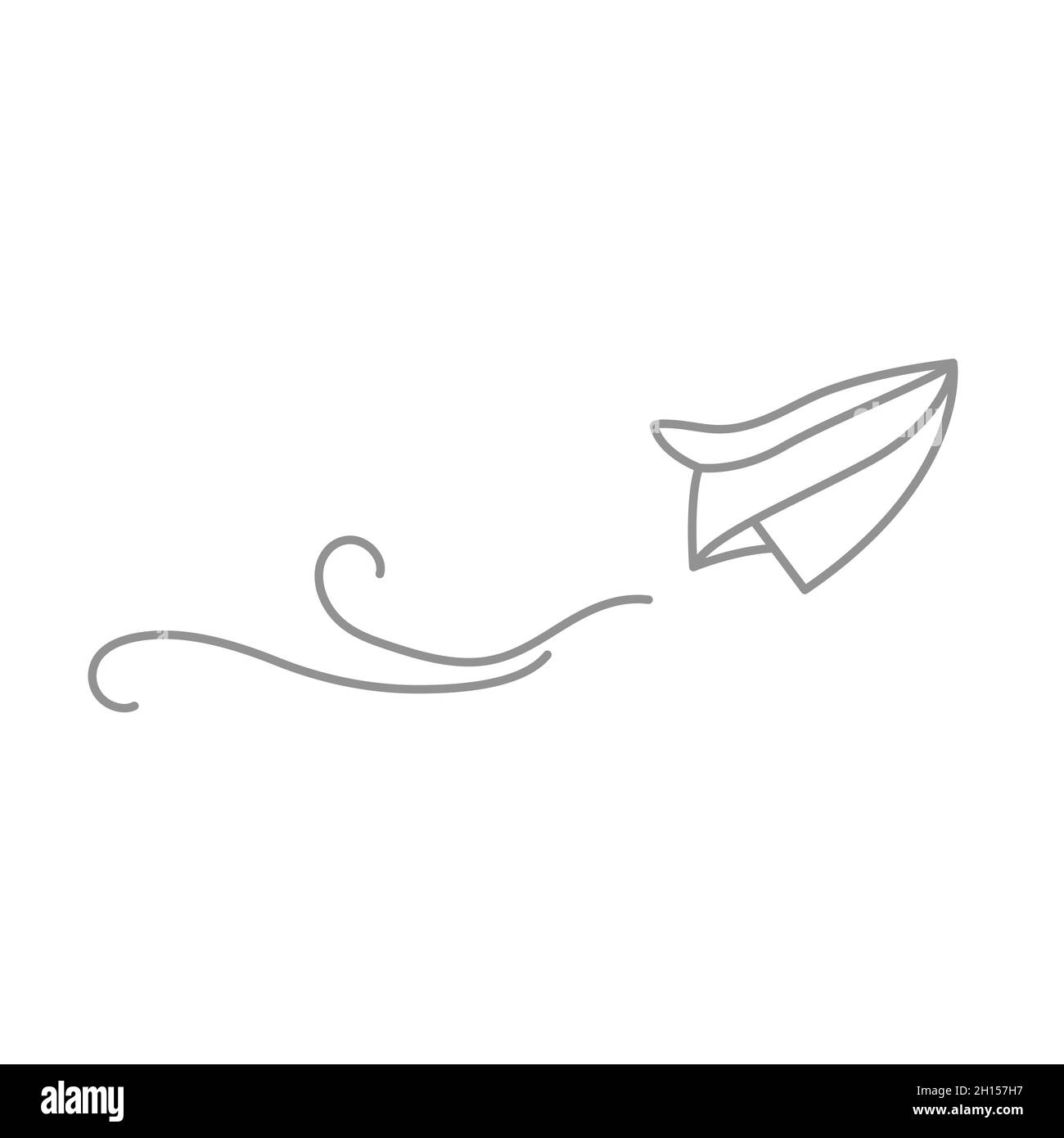 Plan en papier, dessin d'avion simple Illustration de Vecteur