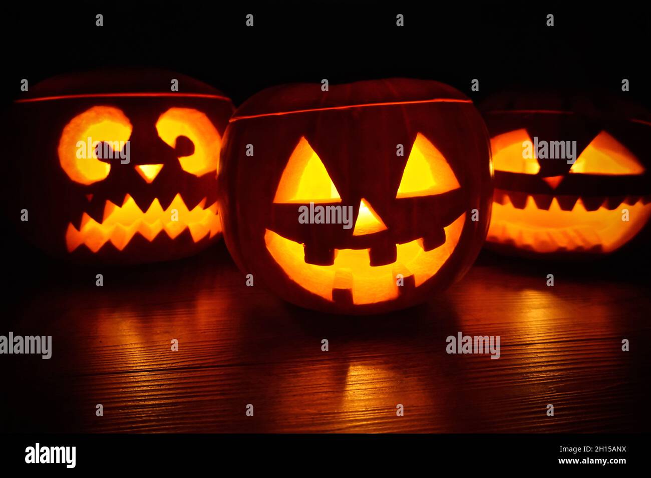 Citrouilles d'Halloween, décoration et arrière-plan Banque D'Images