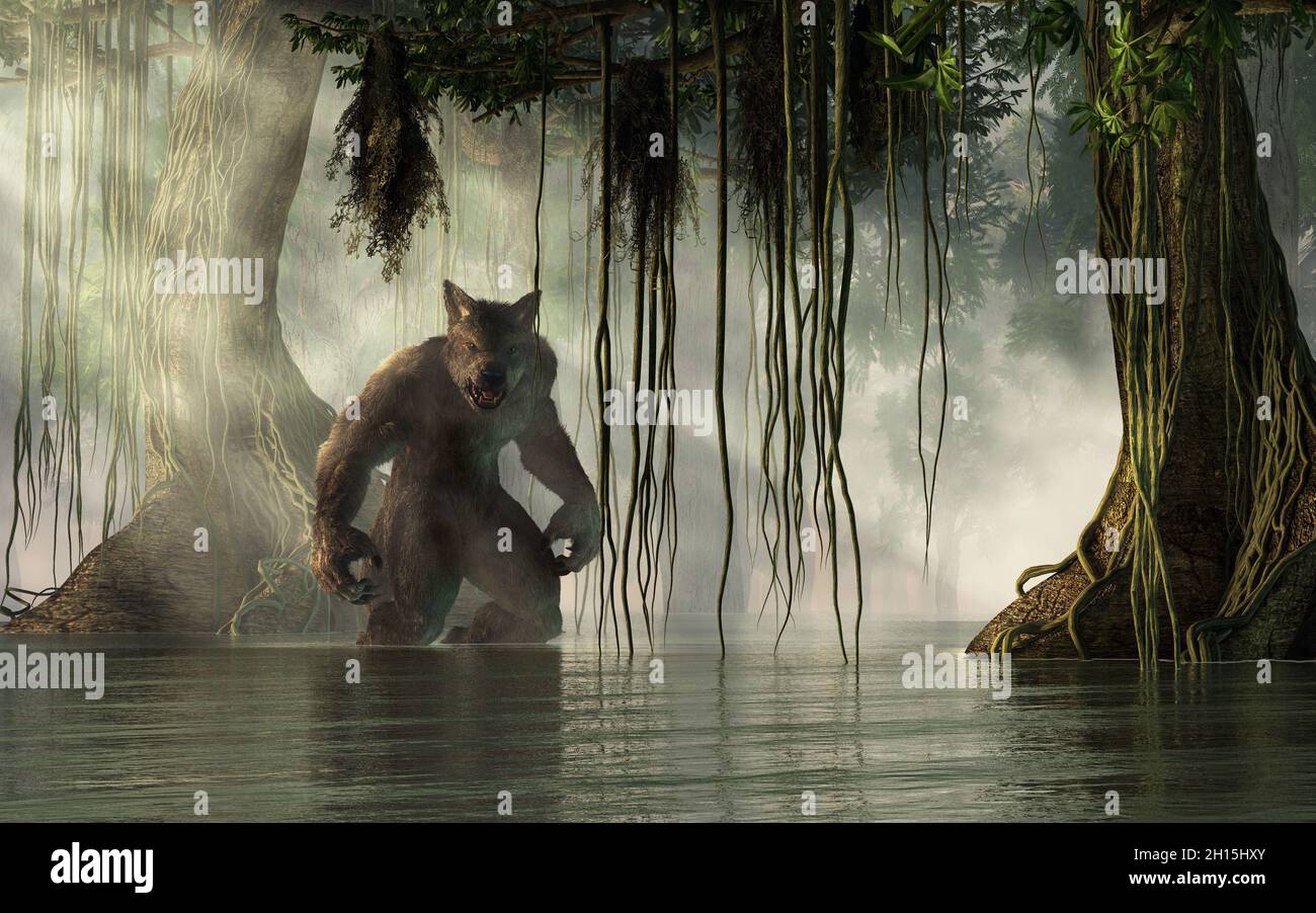 4 Images 1 Mot Loup Garou Vaudou Rougarou Banque de photographies et d'images à haute résolution - Alamy