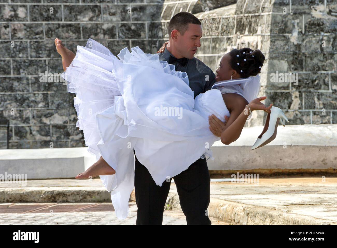Dans sa robe de mariée La Havane Cuba Photo Stock - Alamy
