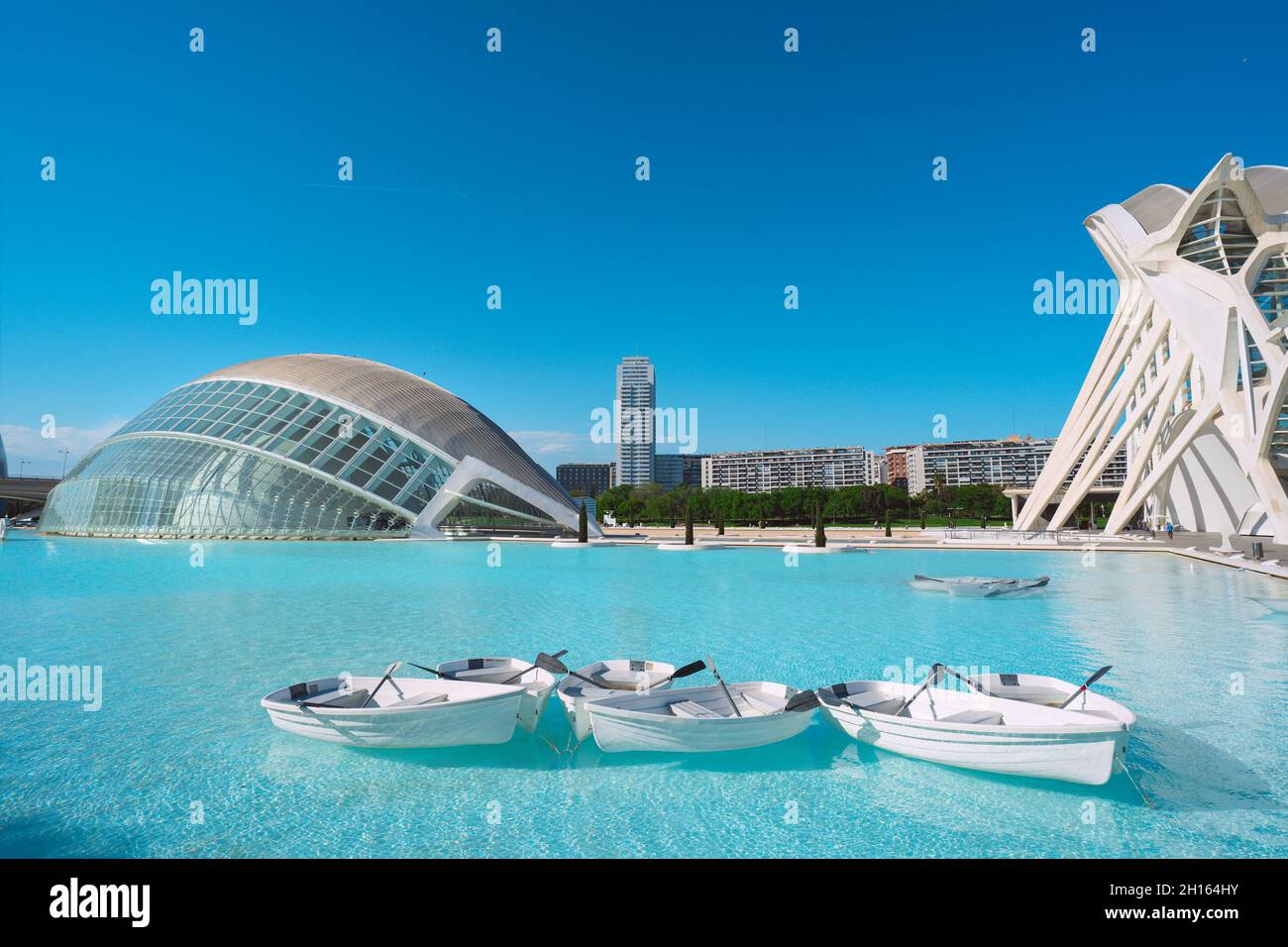 La Cité des Arts et des Sciences dans la ville de Valence, Espagne.07.05.2021 Banque D'Images