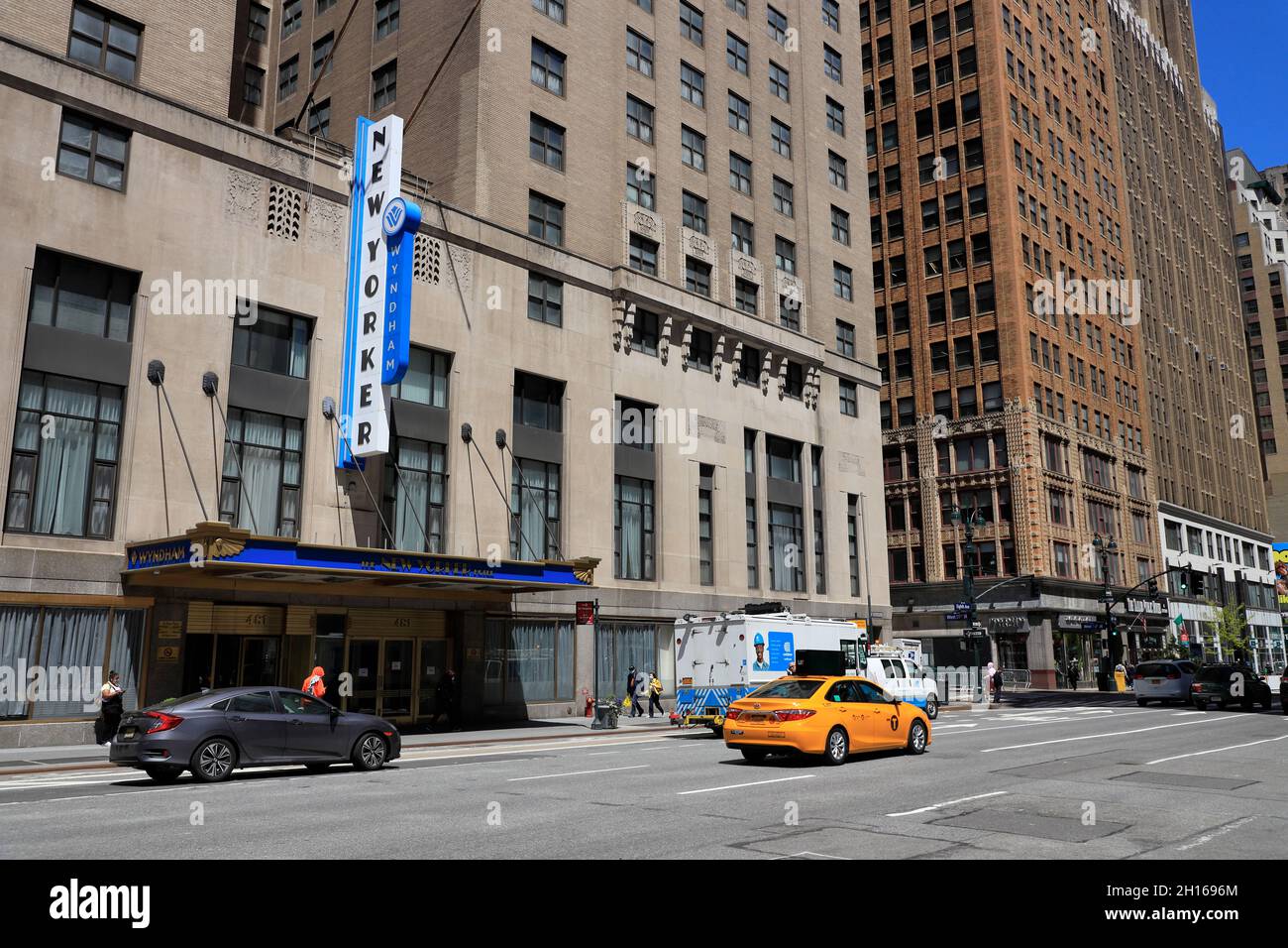 Le panneau de New Yorker Hotel à la 8e Avenue entre la 34e et la 35e rue.Manhattan.New York City.USA Banque D'Images