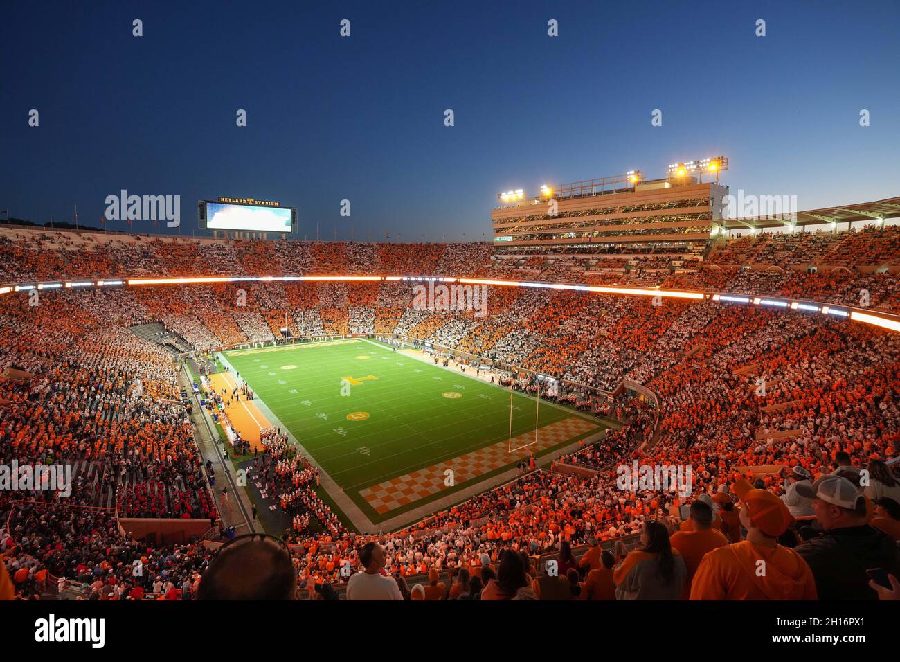 16 octobre 2021 : Stade Neyland avant le match de football NCAA entre l'Université du Tennessee Volunteers et les rebelles Ole Miss au stade Neyland à Knoxville TN Tim Gangloff/CSM Banque D'Images