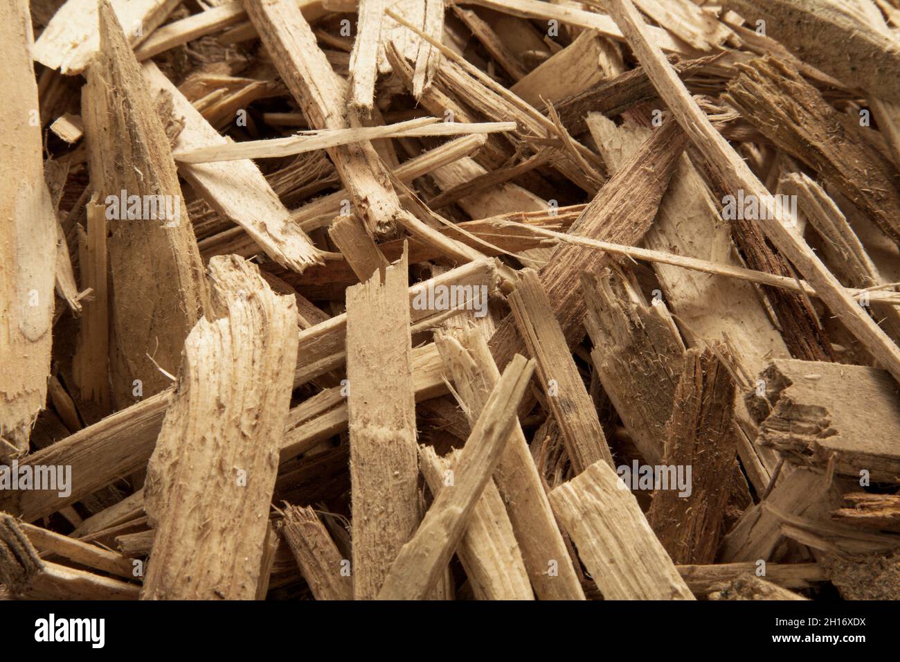 copeaux de bois pour générer de la chaleur Banque D'Images