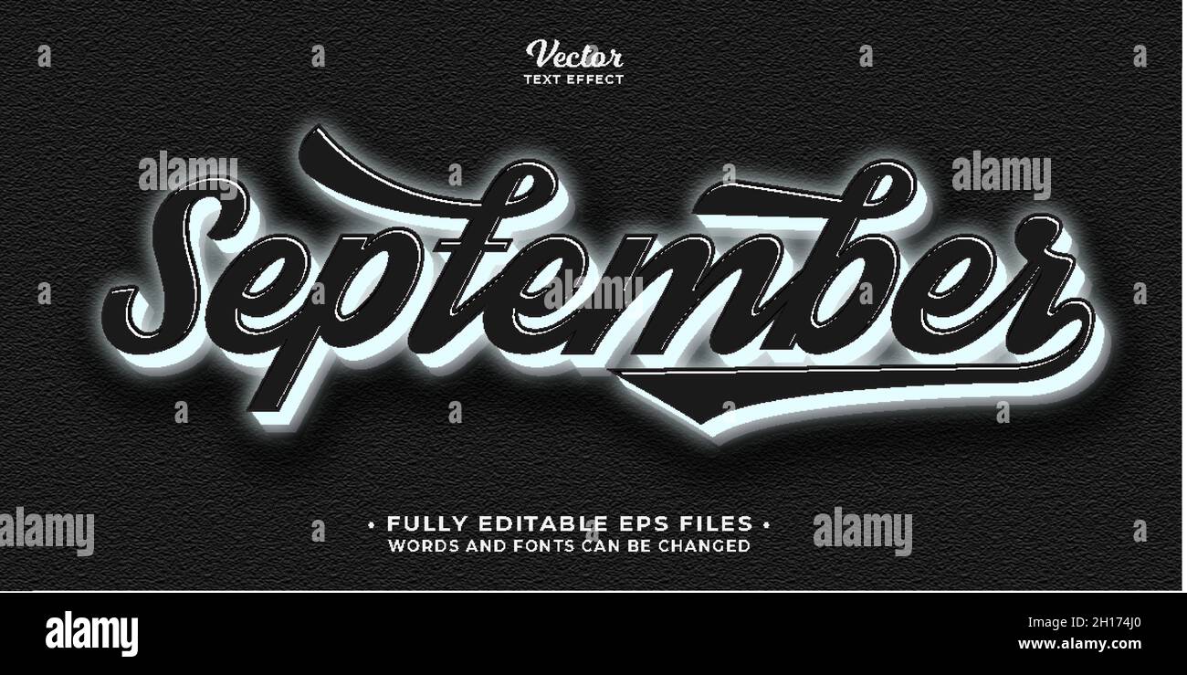 effet de texte bleu et noir brillant au néon modifiable eps cc Illustration de Vecteur