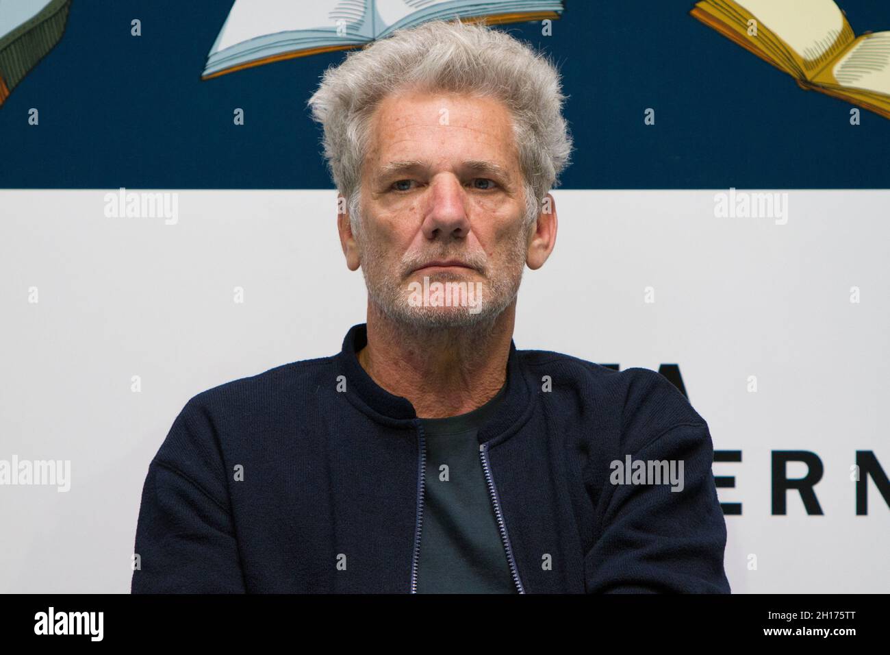 Turin, Italie.16 octobre 2021.L'écrivain argentin Alan Pauls est invité de 2021 Turin Book Fair. Banque D'Images