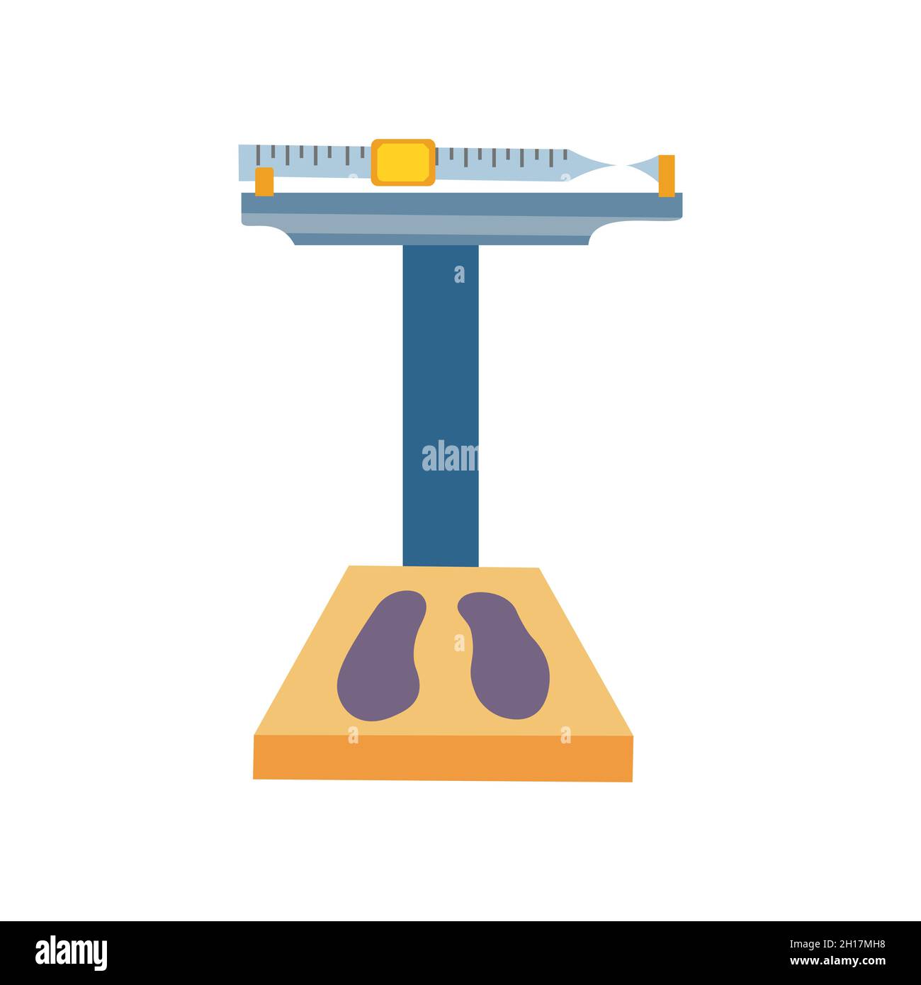 Balance, icônes de mesure.Style de conception à plat.Illustration vectorielle de l'équipement de pesage Illustration de Vecteur