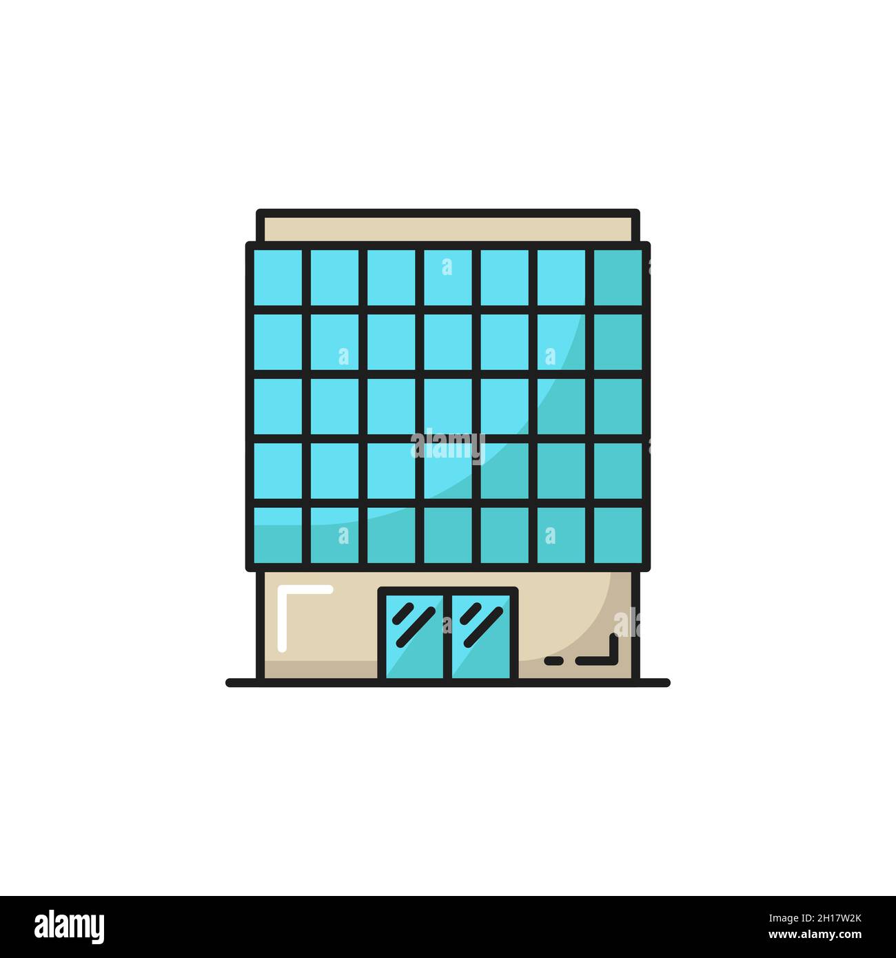 Symbole de la Banque de Suisse en forme de ligne plate.Musée de la bibliothèque Vector Blue ou institution de Suisse, façade extérieure, palais de justice.Finances de Illustration de Vecteur