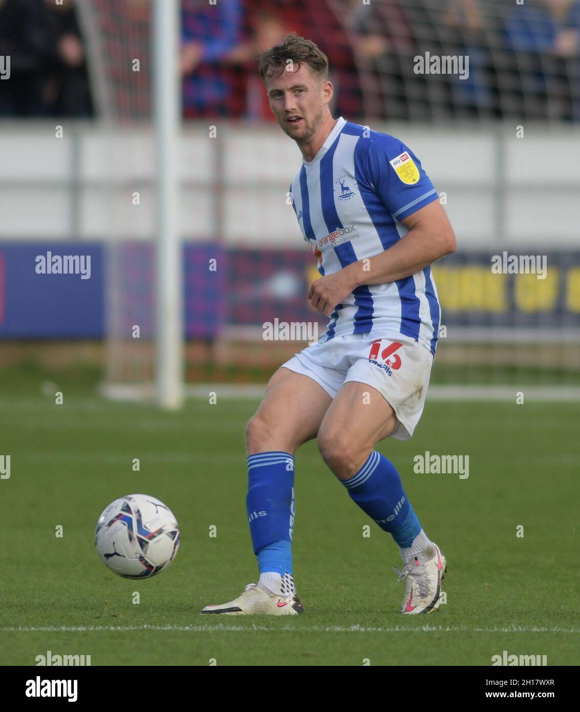 SALFORD, ROYAUME-UNI.16 OCTOBRE Neill Byrne de Hartlepool United lors du match Sky Bet League 2 entre Salford City et Hartlepool United à Moor Lane, Salford, le samedi 16 octobre 2021.(Crédit : Scott Llewellyn | MI News) Banque D'Images