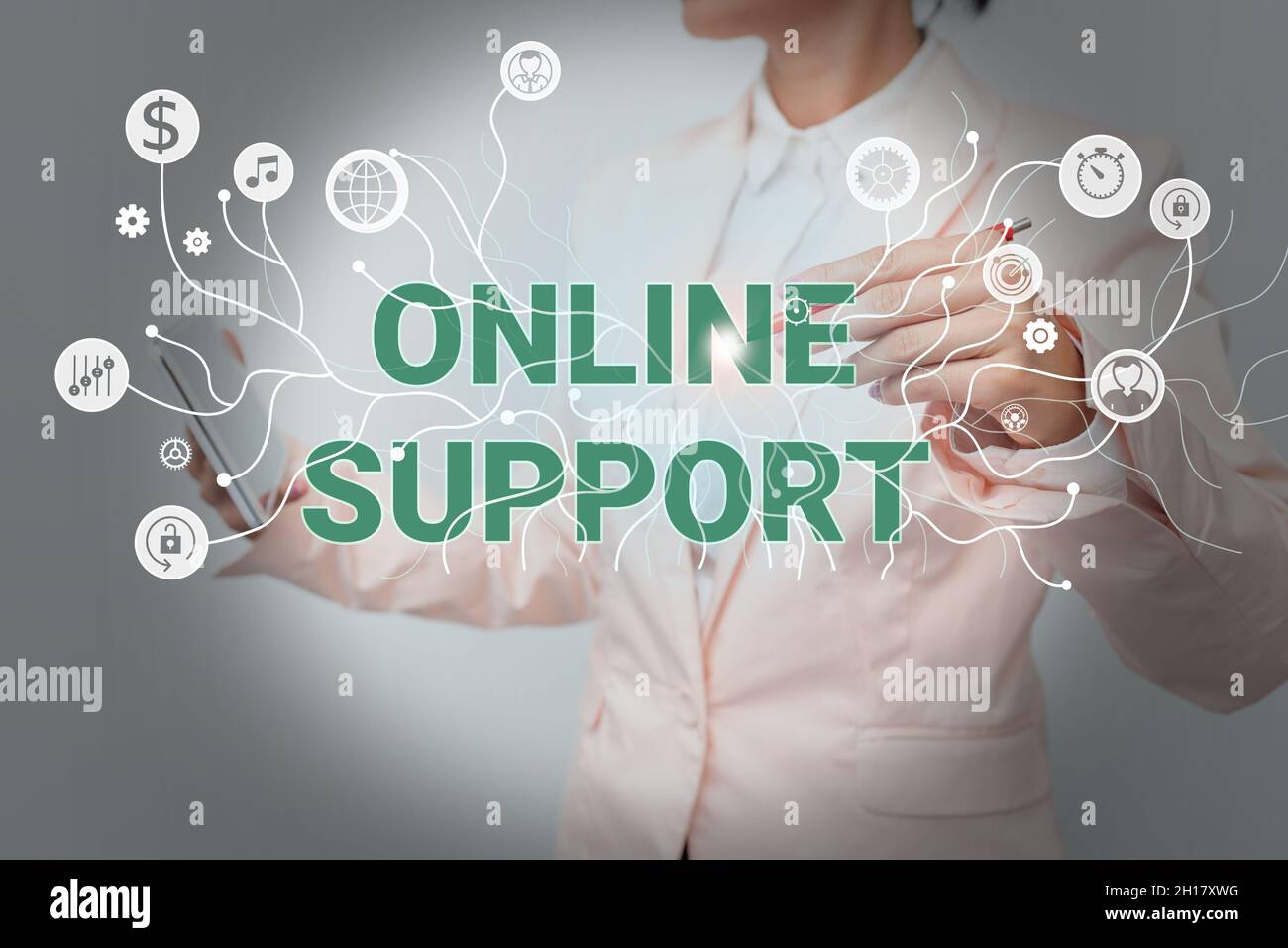 Support en ligne pour l'affichage conceptuel.Approche commerciale ...
